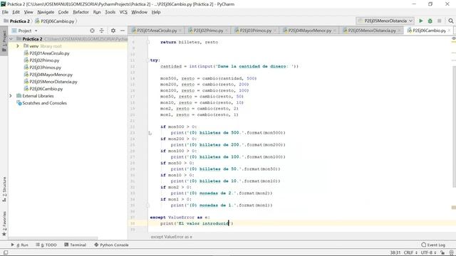 Practica 2. Ejercicio 6. Devolución de monedas смотреть онлайн