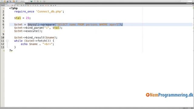 MySQLi OOP tutorial / guide | #5 - Prepared statements i objektorienteret MySQLi смотреть онлайн