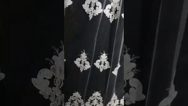 Красивая тюль с густой вышивкой в зал, спальную, гостинную от салона штор Арсиан Текстиль смотреть онлайн