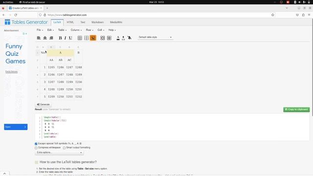 Making table in latex in easy way using Spreadsheet or Excel or LibreOffice Calc смотреть онлайн
