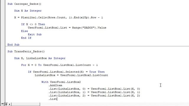 DICAS EXCEL VBA - LISTBOX - PARTE 2 TRANSFERIR DADOS ENTRE DUAS LISTBOX, EXCLUINDO DADOS DA BASE смотреть онлайн