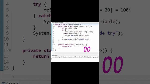 " null " - Array Reference. Evaluation Order - JaVa. смотреть онлайн
