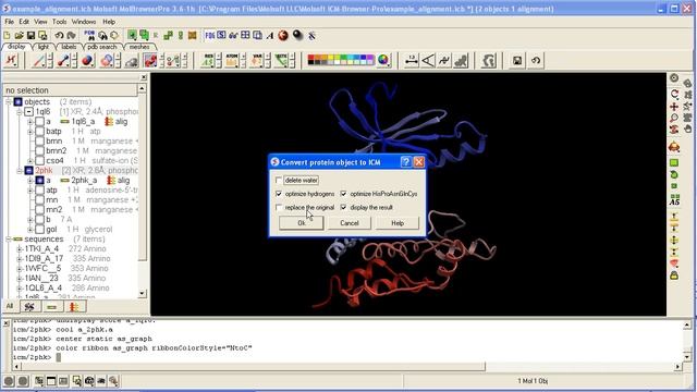 How to convert a PDB file into an ICM object. смотреть онлайн