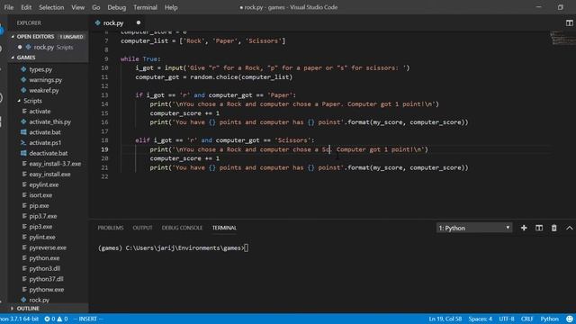 How to Program Rock, Paper, Scissors game in Python смотреть онлайн