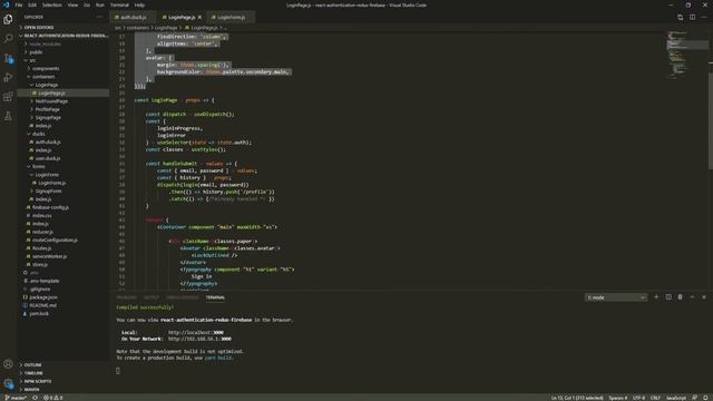 React Authentication with Firebase and Redux | Login, Signup, and Private Routes - Material-UI смотреть онлайн