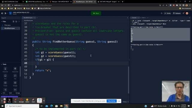2021 APCS FRQ#1b смотреть онлайн