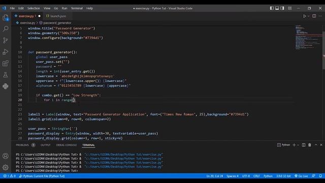 Introduction To Python: Video 16 - Password Generator Part 2 смотреть онлайн