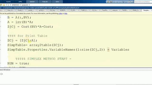 MATLAB Code of Simplex Method using B-inverse Method смотреть онлайн