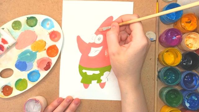 Рисуем Патрика из мультфильма Спанч Боб смотреть онлайн