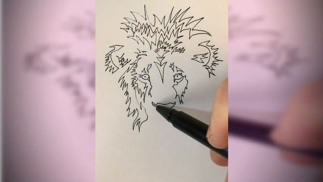 Самый быстрый способ, как нарисовать льва. смотреть онлайн