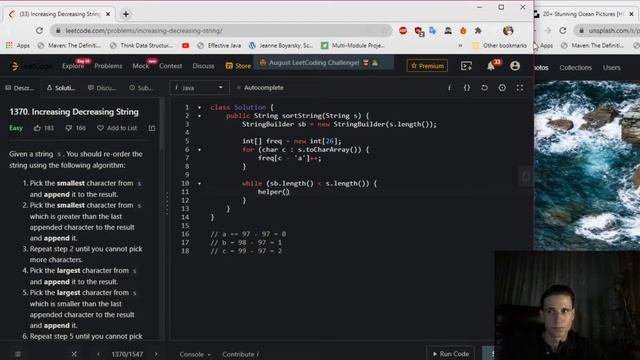 LeetCode 1370. Increasing Decreasing String Solution Explained - Java смотреть онлайн