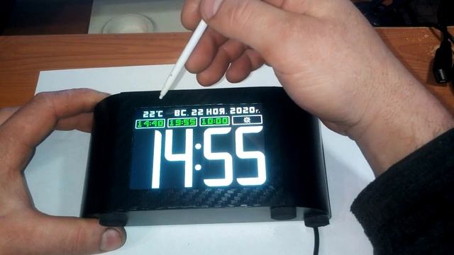 Настольные сенсорные часы-будильник с функцией термометра. Устройства для дома своими руками. смотреть онлайн