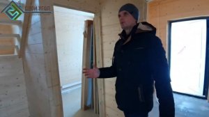 Каркасный дом 8,5х8  в полтора этажа.