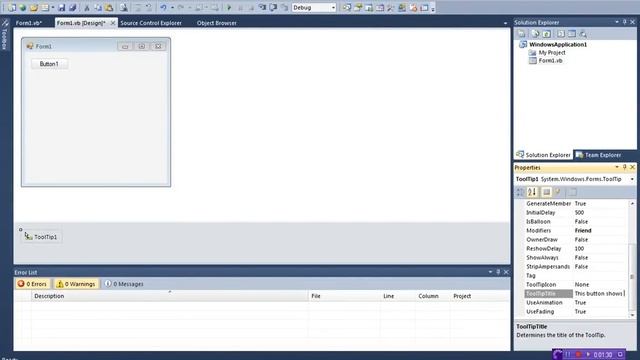 How to add tooltips to your controls in Visual Basic 2008/2010 смотреть онлайн