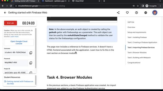 Getting started with Firebase Web GSP1134 смотреть онлайн