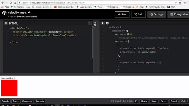 Pre registered transitions effect animations in VelocityJS смотреть онлайн