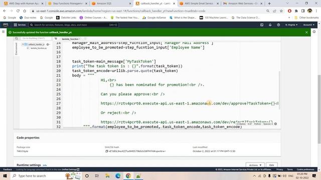 Adding manual approval step to the AWS Step Function workflow смотреть онлайн