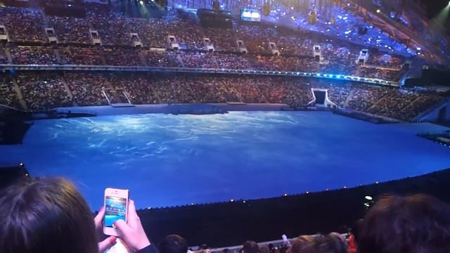 Волна на стадионе Фишт Олимпийский парк и факел на открытии Параолимпийских игр 1 смотреть онлайн