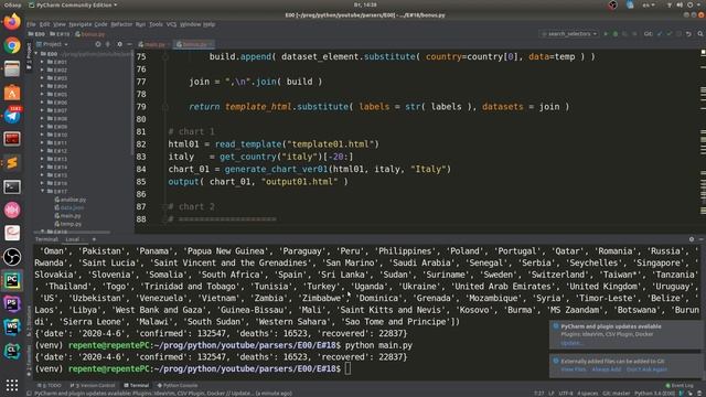 Covid19 Api Python (получение статистики по странам) E#18 смотреть онлайн