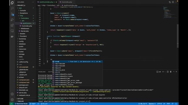 [Arabic] laravel 8 REST API With Sanctum Authentication смотреть онлайн