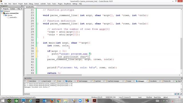 Parse command line practice problem 2 смотреть онлайн