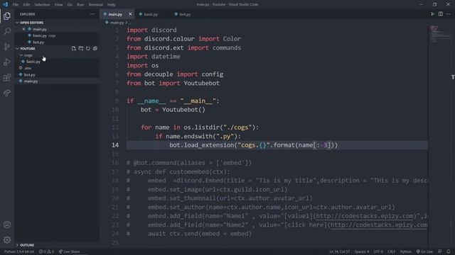 How to make Discord Bot || Introduction to Cogs смотреть онлайн