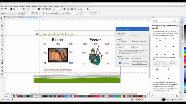 Using the Convert All to Curves Extension for CorelDRAW X8 смотреть онлайн