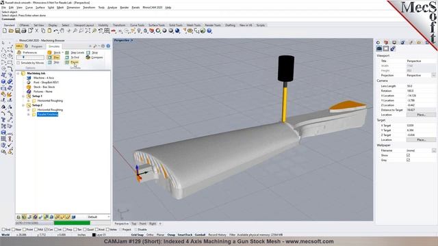 Indexed 4 Axis Machining a Mesh смотреть онлайн