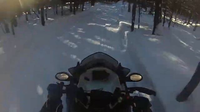 Sledding in Severn Bridge on trail #4 wasp cam смотреть онлайн