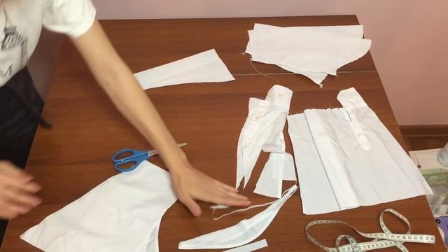 Переделка МУЖСКОЙ рубашки в ЖЕНСКУЮ // DIY смотреть онлайн