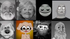 много стареющих лиц