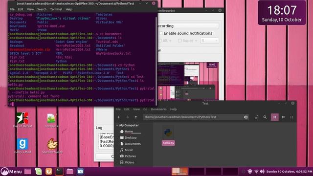 How to make a python file into an executable software. LINUX. смотреть онлайн