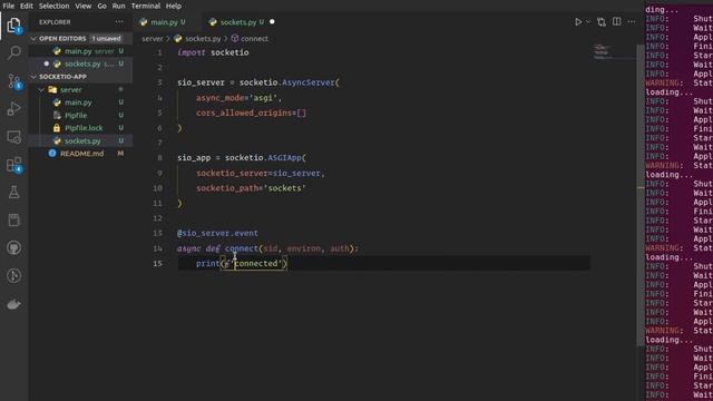 How to integrate Socket.io with FastAPI? смотреть онлайн