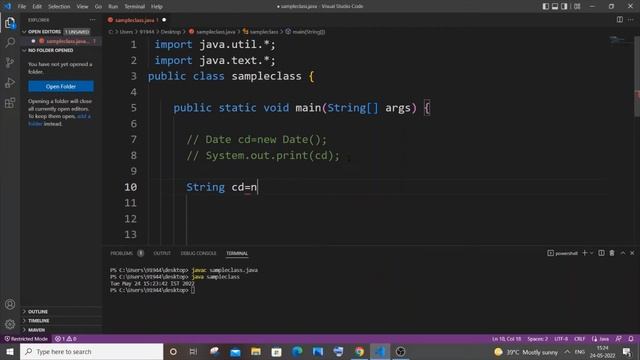 Display current date and time in java using 2 ways | Java program tutorial смотреть онлайн