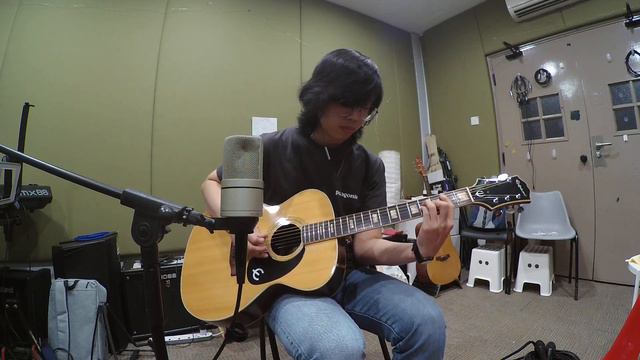 Bottle Up And Explode! - Elliott Smith, MIJ Epiphone Troubadour Acoustic смотреть онлайн