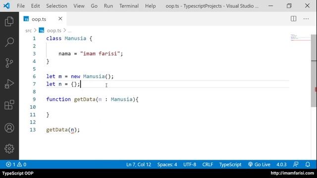 Typescript OOP 03 - Object Kurung Kurawal {..} смотреть онлайн