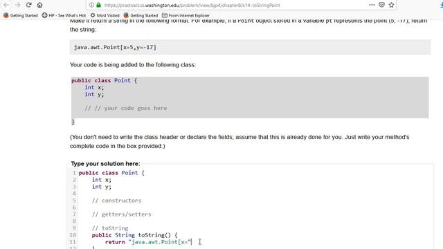 Building Java Programs Ch 8 Self-Check 8.14 toStringPoint смотреть онлайн
