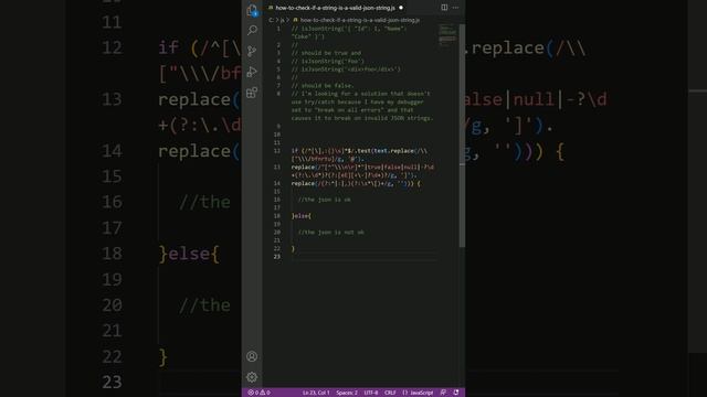 javascript - How to check if a string is a valid JSON string? смотреть онлайн