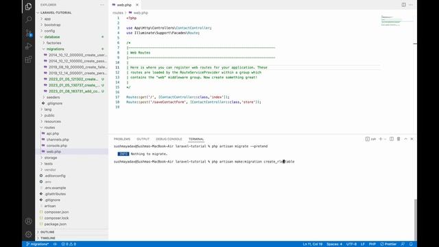 Refresh Migration In Laravel | Create Database Structure | Laravel Tutorial смотреть онлайн