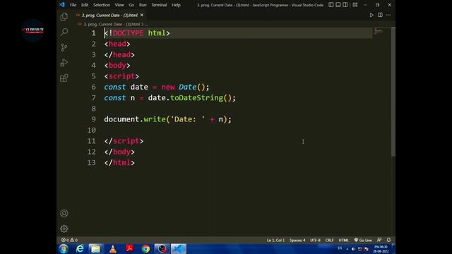 Write a JavaScript program to get current date. смотреть онлайн