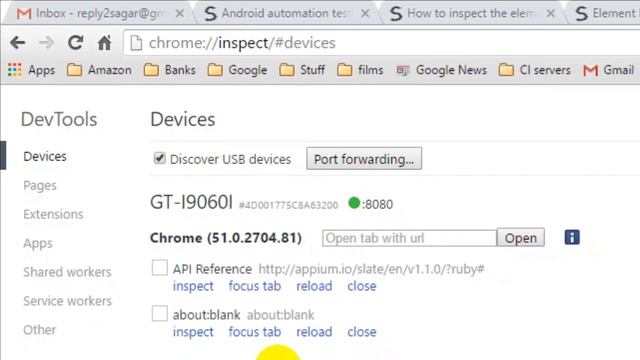 How to inspect Android web and hybrid apps in Appium смотреть онлайн