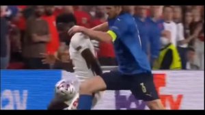 Euro 2020 Final -  Chiellini fouls Saka