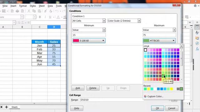 How to use Conditional Formatting with Color Scale in LibreOffice Calc ?? смотреть онлайн