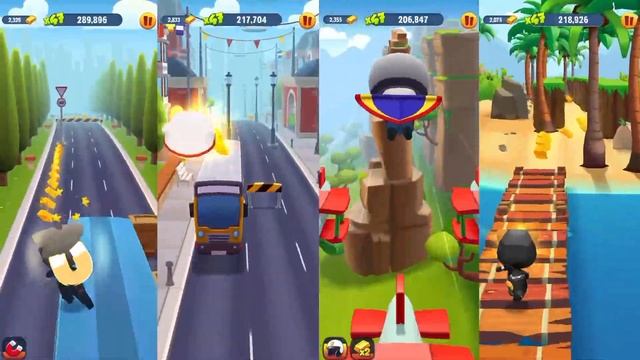Talking Tom Gold Run Agent Tom Vs Super Angela Vs Deputy Hank Vs Super Ginger Gameplay смотреть онлайн