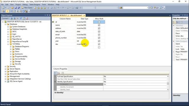 Sửa lỗi không lưu được bảng sau khi sửa trong SQL Server смотреть онлайн