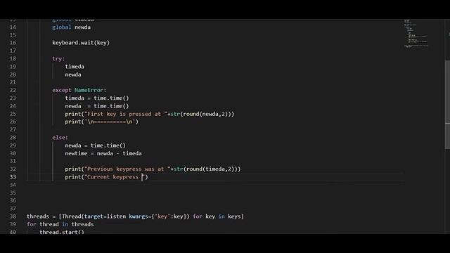 Measure time between keypresses - Python смотреть онлайн