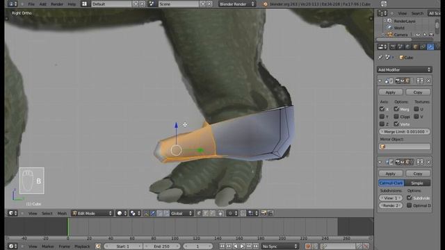 Blender 2.6 Game Model. Part 1 - Low-poly смотреть онлайн