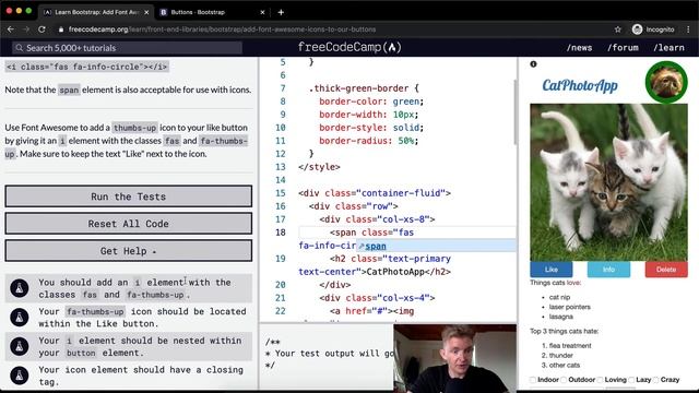 Add Font Awesome Icons to our Buttons - Bootstrap - Free Code Camp смотреть онлайн