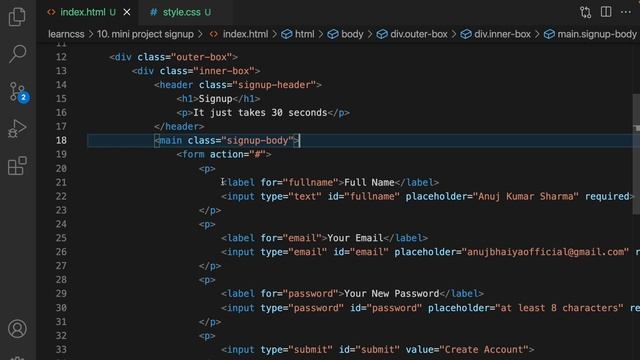 CSS Course | Make a Glassmorphic SignUp Page using Basic CSS | Mini Project | Web Development 23 смотреть онлайн