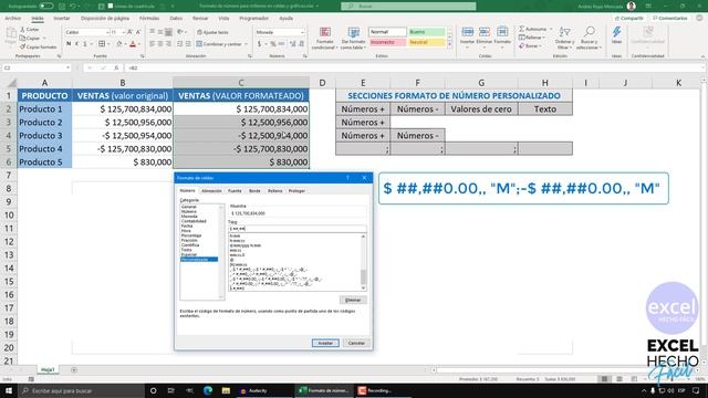 Formato de Número en Excel para Miles y Millones en Celdas y Gráficos смотреть онлайн